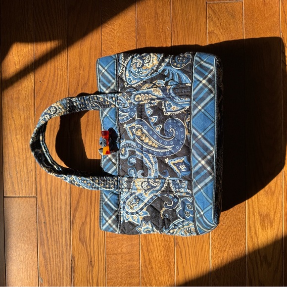 Vera Bradley Handbags - Vera Bradley Blue and Black Paisley Tote